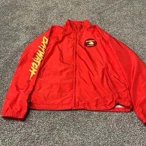 Red windbreaker Jacket